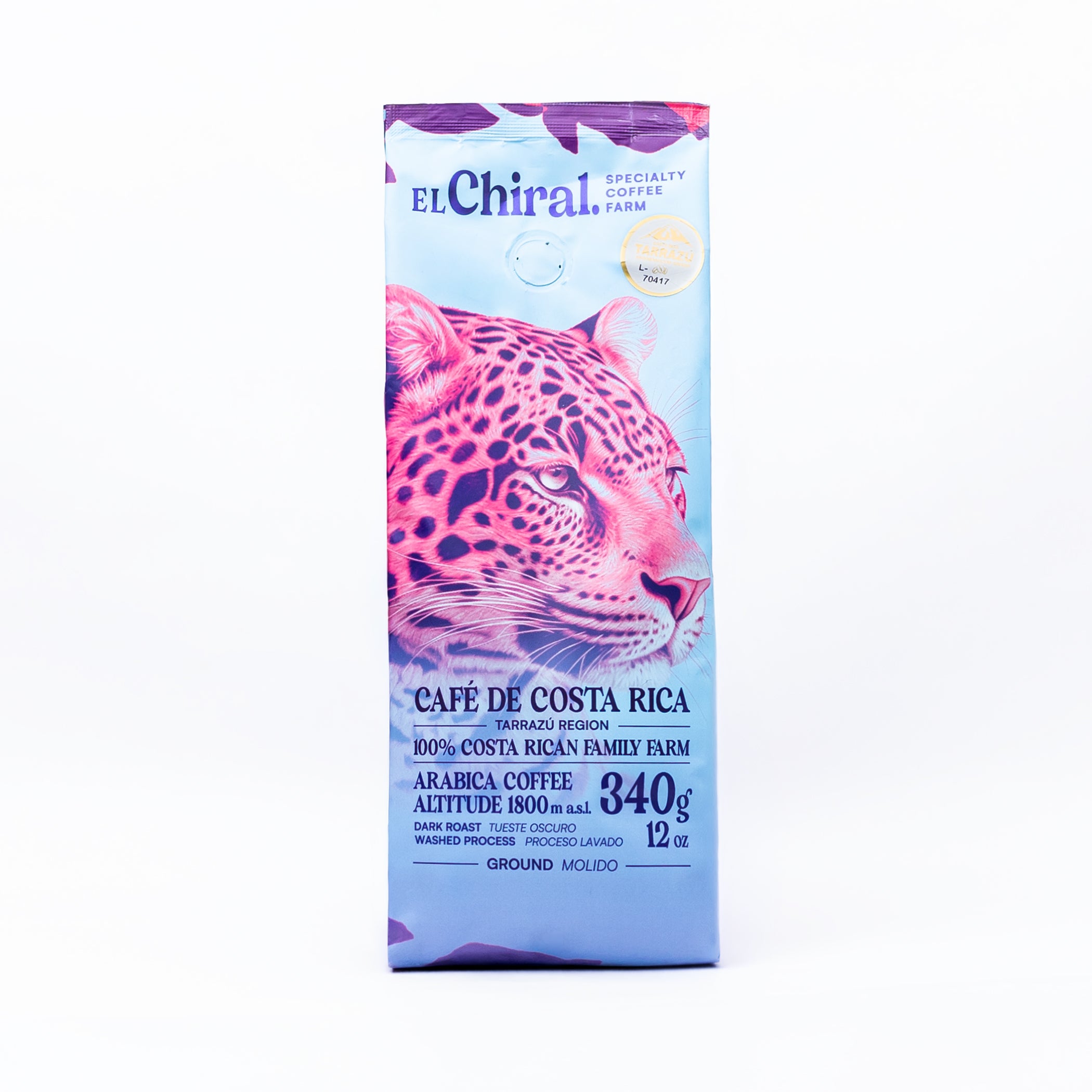 Café El Chiral Tueste Oscuro Proceso Lavado Tarrazú 340g(12oz)