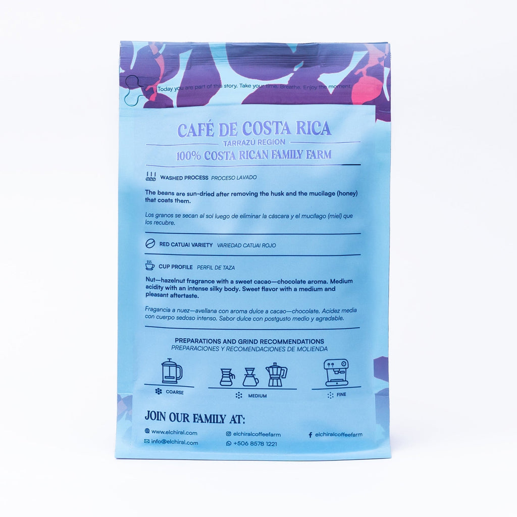 Café El Chiral Tueste Oscuro Proceso Lavado Tarrazú 250g(8.8oz)