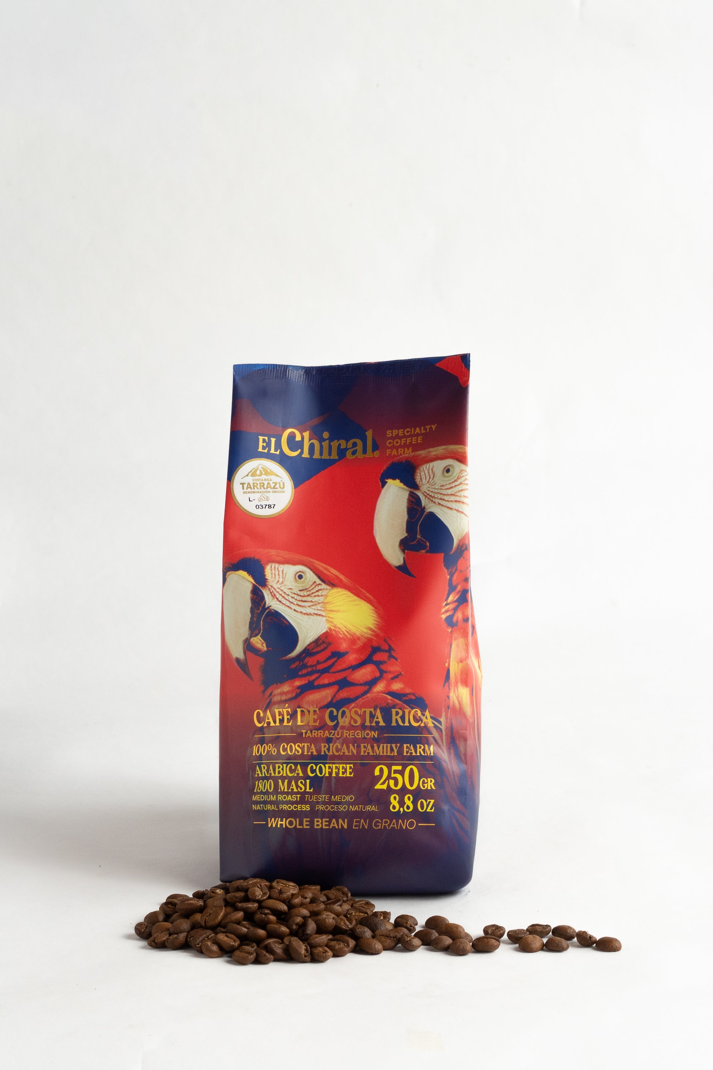 Café El Chiral Tueste Medio Proceso Natural Tarrazú 250g(8.8oz)