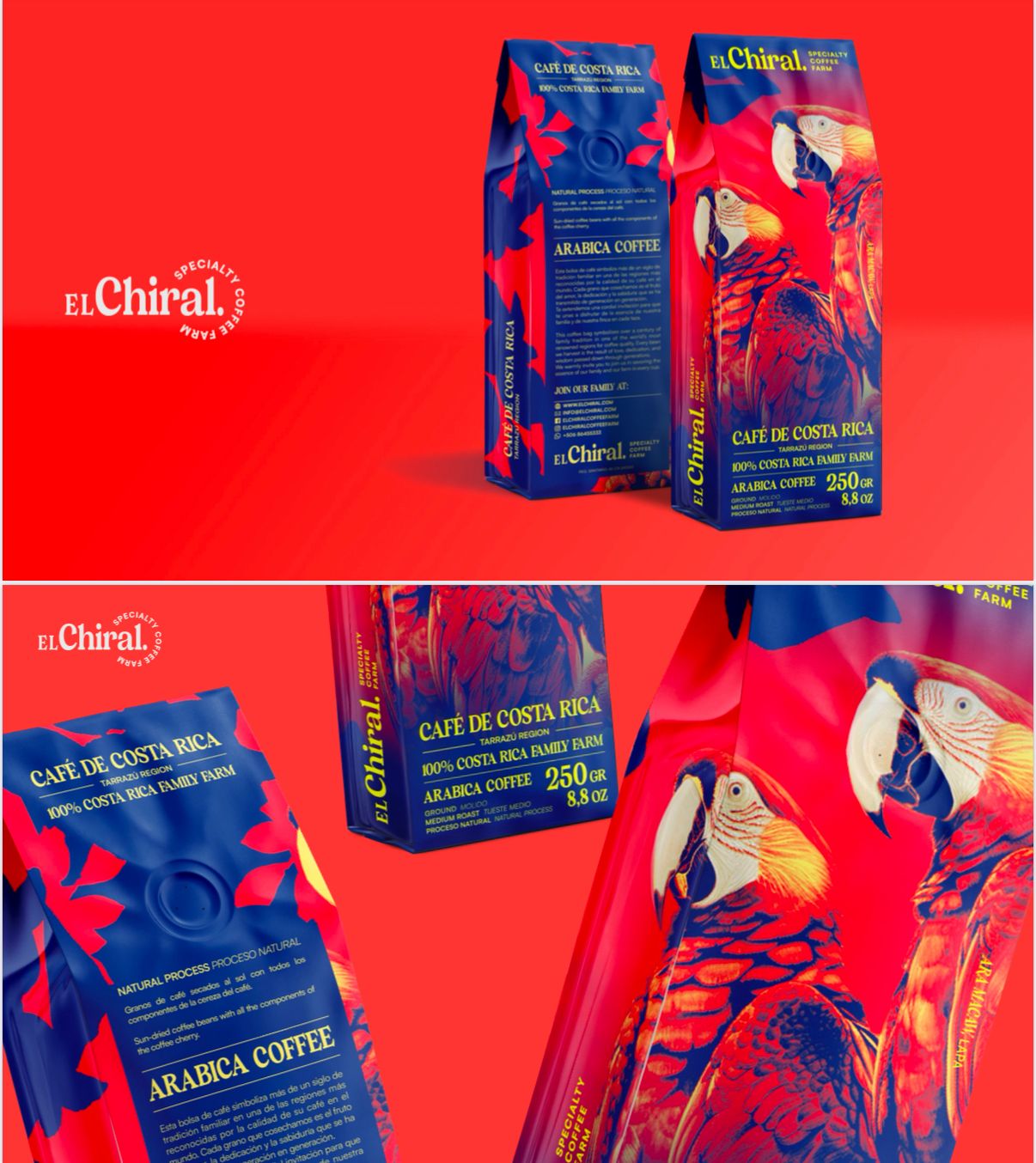 Café El Chiral Tueste Medio Proceso Natural Tarrazú 250g(8.8oz)